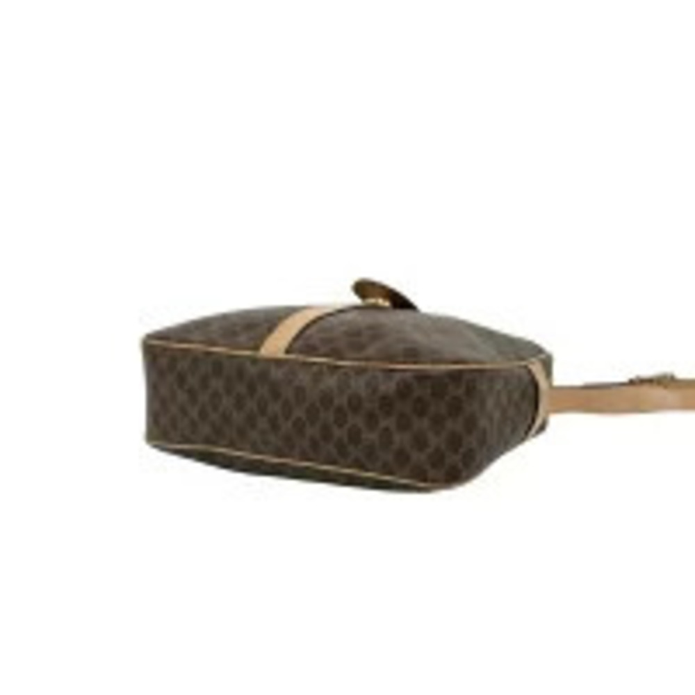 Celine Macadam Blazon Triomphe Leather Shoulder Bag Pouch Clutch Brown - Picture 8 of 10